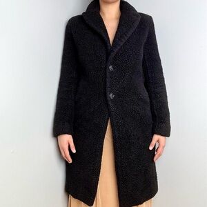 Black Sherpa Long Coat
